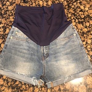 Pink Blush maternity shorts